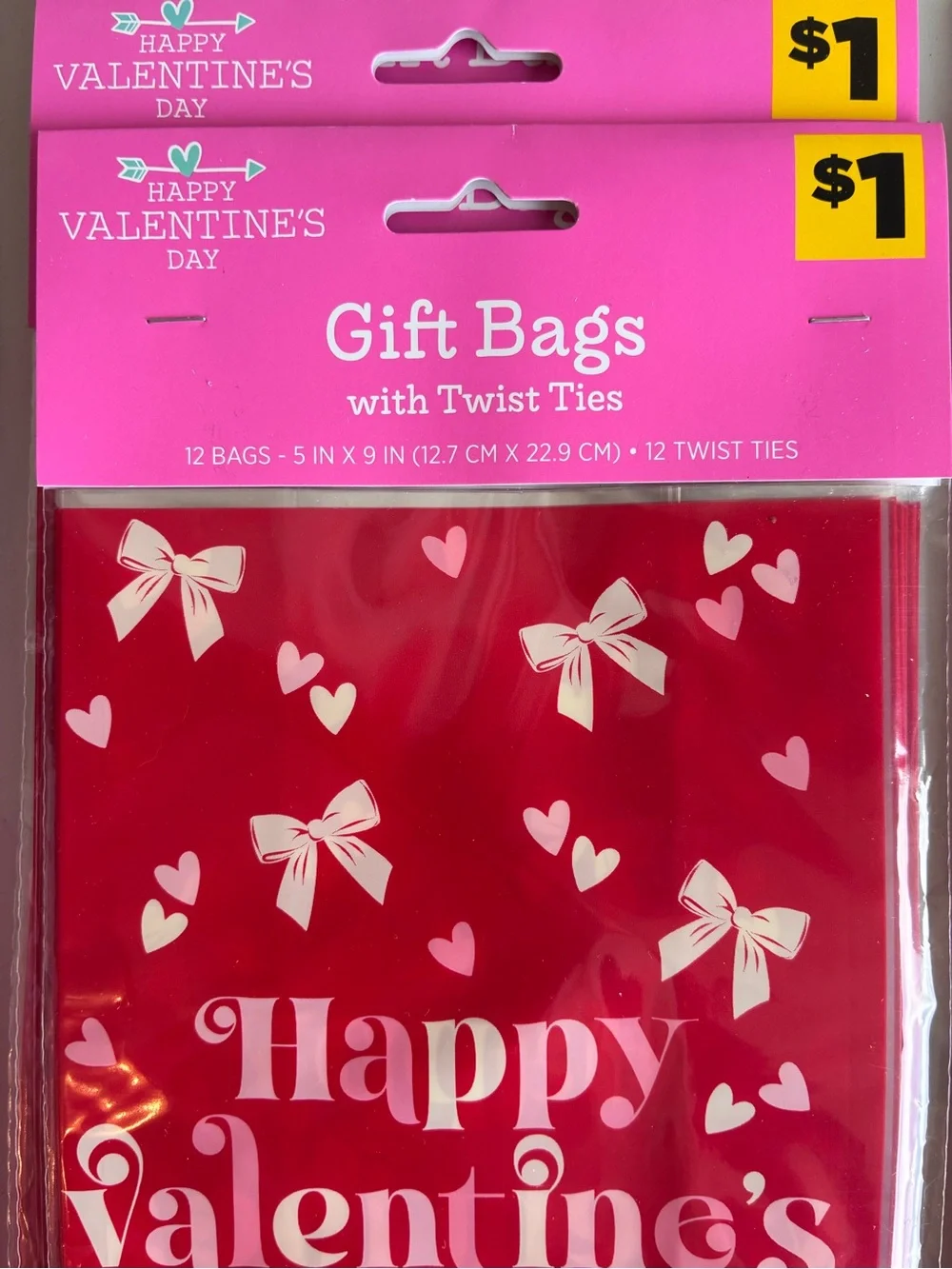 Huge Valentine's Gift Bag & Wrapping Lot 48 Pieces Gift Bags Treat Bags Table Ru